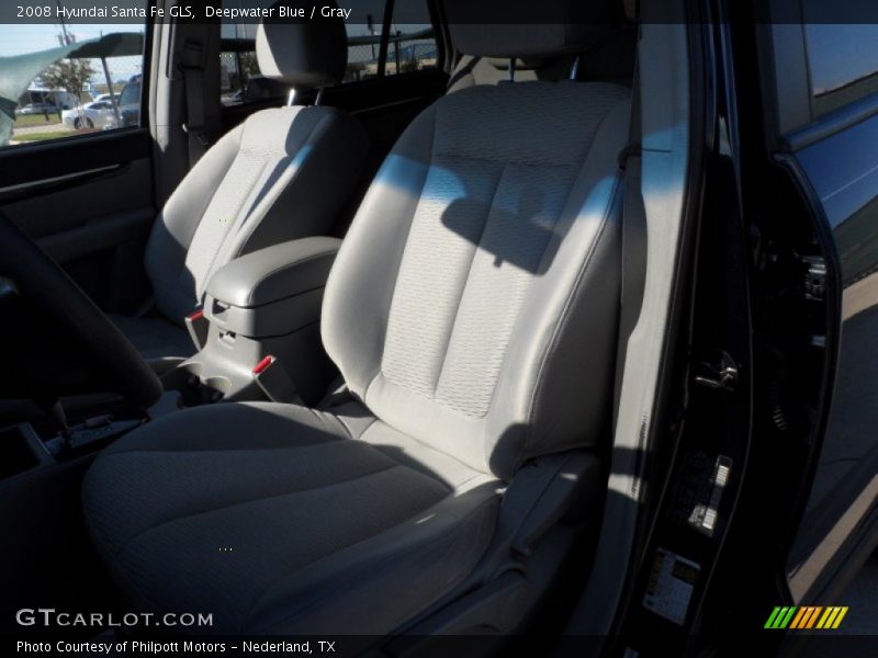 Deepwater Blue / Gray 2008 Hyundai Santa Fe GLS