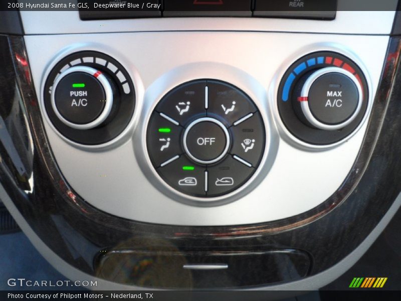 Deepwater Blue / Gray 2008 Hyundai Santa Fe GLS