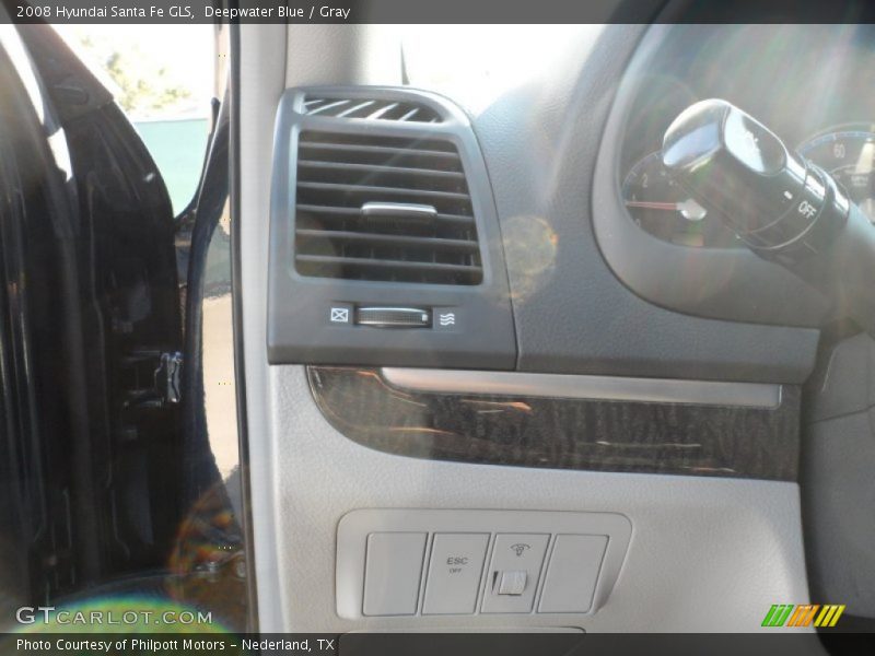 Deepwater Blue / Gray 2008 Hyundai Santa Fe GLS