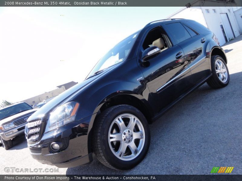 Obsidian Black Metallic / Black 2008 Mercedes-Benz ML 350 4Matic