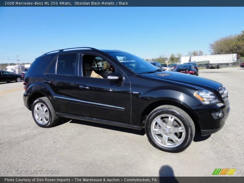 Obsidian Black Metallic / Black 2008 Mercedes-Benz ML 350 4Matic
