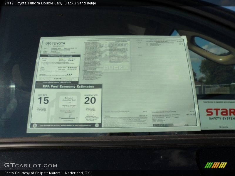 Black / Sand Beige 2012 Toyota Tundra Double Cab
