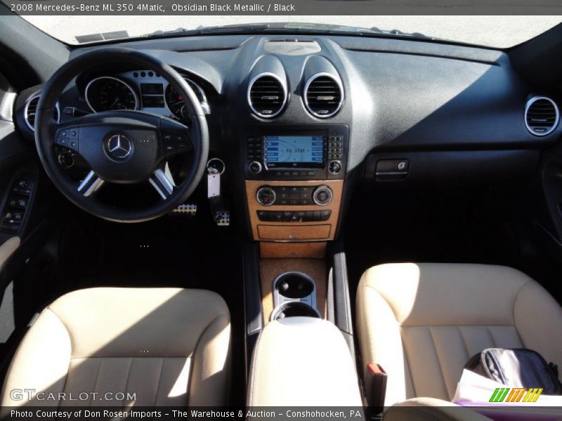 Obsidian Black Metallic / Black 2008 Mercedes-Benz ML 350 4Matic