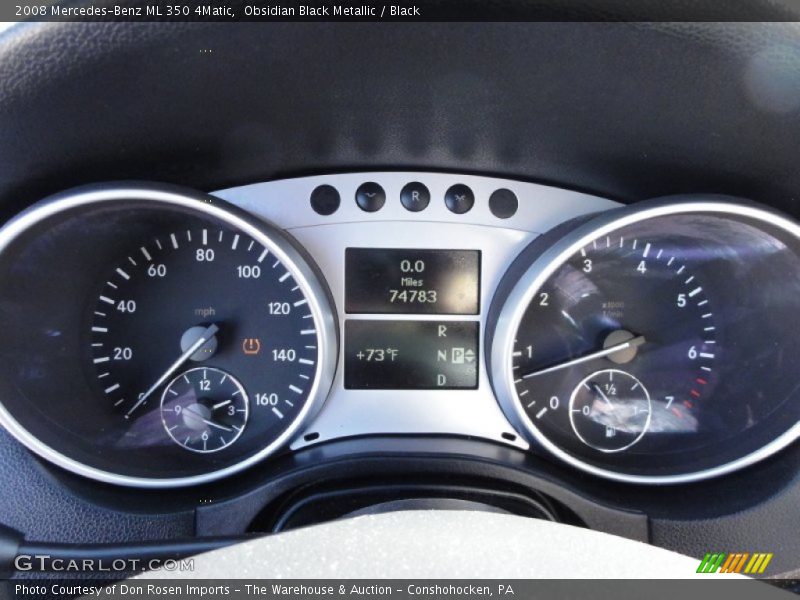 Obsidian Black Metallic / Black 2008 Mercedes-Benz ML 350 4Matic