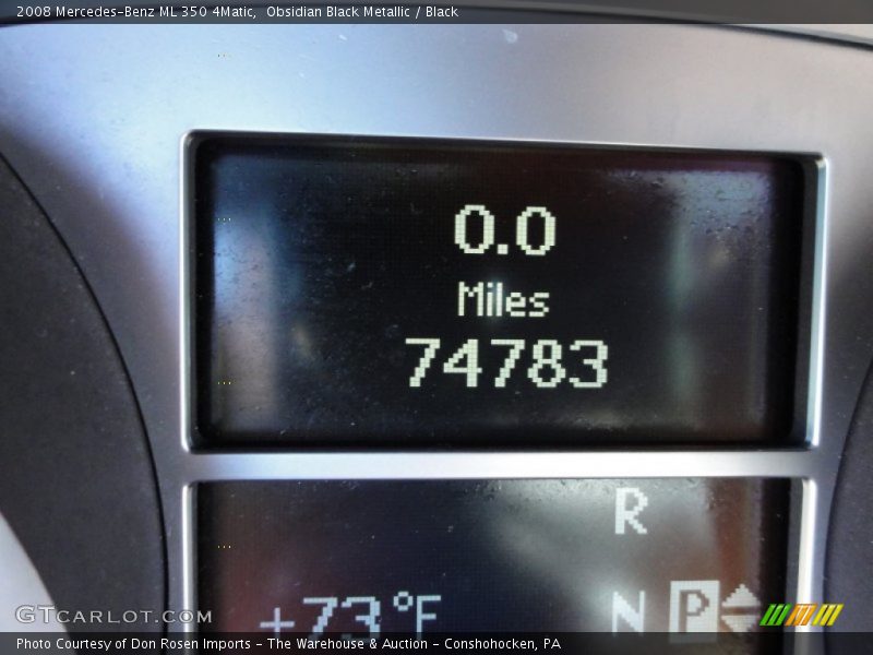 Obsidian Black Metallic / Black 2008 Mercedes-Benz ML 350 4Matic