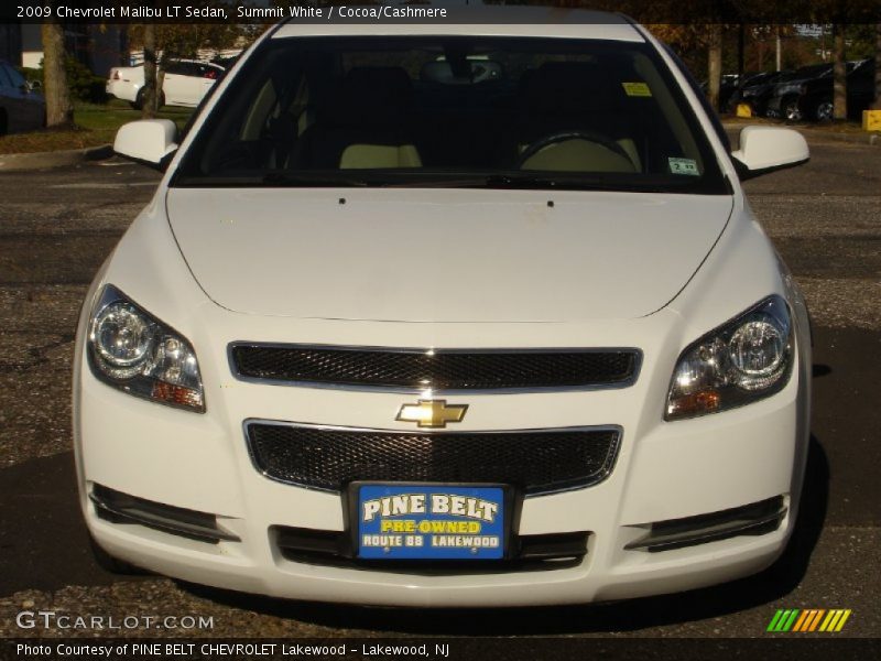 Summit White / Cocoa/Cashmere 2009 Chevrolet Malibu LT Sedan