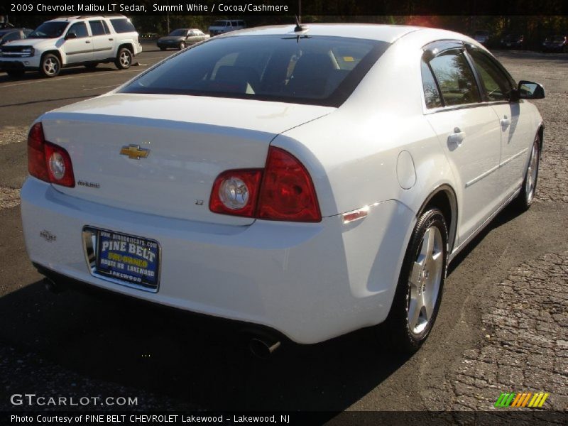 Summit White / Cocoa/Cashmere 2009 Chevrolet Malibu LT Sedan