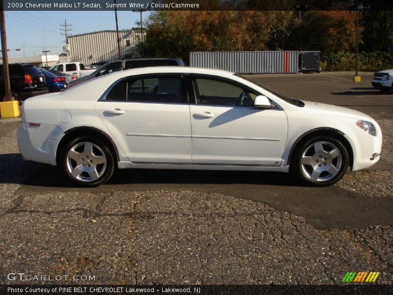 Summit White / Cocoa/Cashmere 2009 Chevrolet Malibu LT Sedan