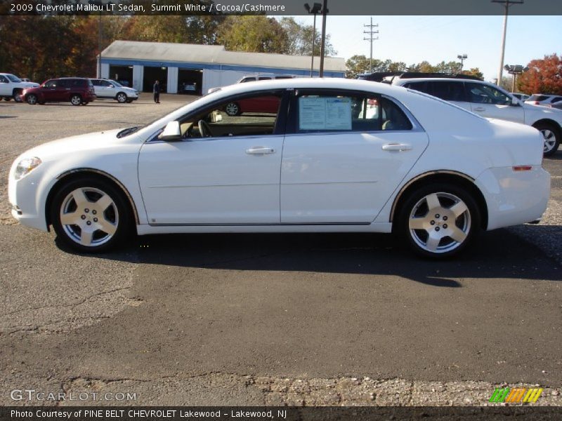 Summit White / Cocoa/Cashmere 2009 Chevrolet Malibu LT Sedan