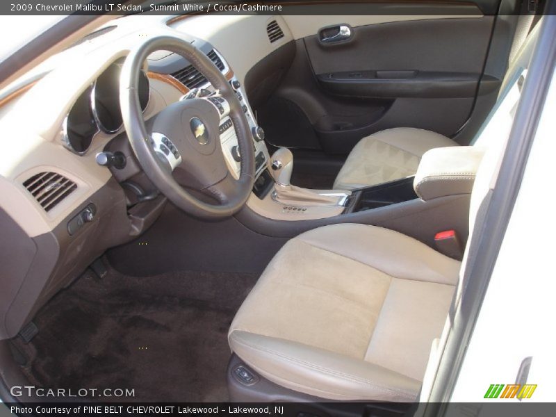 Summit White / Cocoa/Cashmere 2009 Chevrolet Malibu LT Sedan