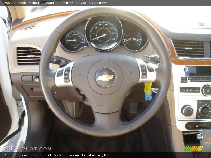Summit White / Cocoa/Cashmere 2009 Chevrolet Malibu LT Sedan