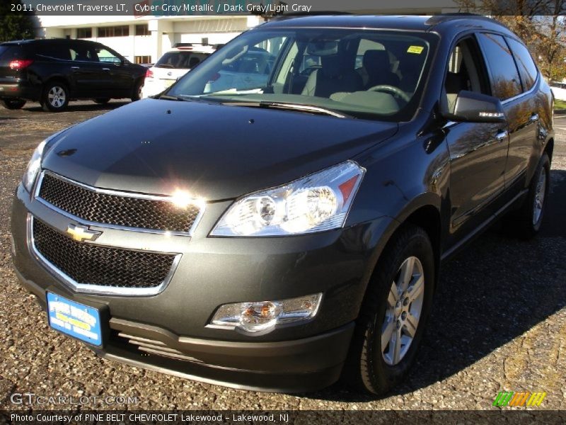 Cyber Gray Metallic / Dark Gray/Light Gray 2011 Chevrolet Traverse LT