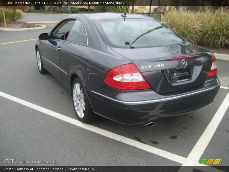 Steel Grey Metallic / Stone/Black 2008 Mercedes-Benz CLK 350 Coupe