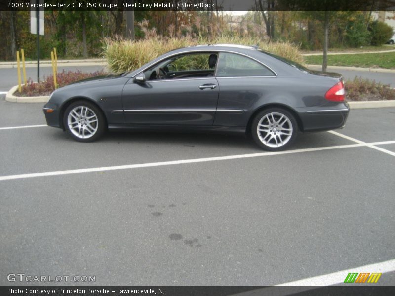 Steel Grey Metallic / Stone/Black 2008 Mercedes-Benz CLK 350 Coupe