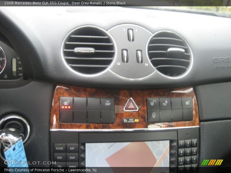 Steel Grey Metallic / Stone/Black 2008 Mercedes-Benz CLK 350 Coupe