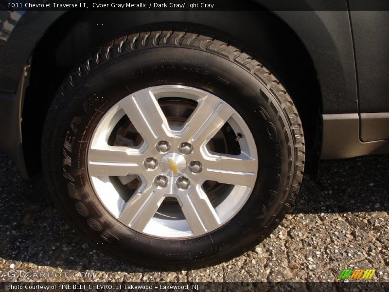 Cyber Gray Metallic / Dark Gray/Light Gray 2011 Chevrolet Traverse LT