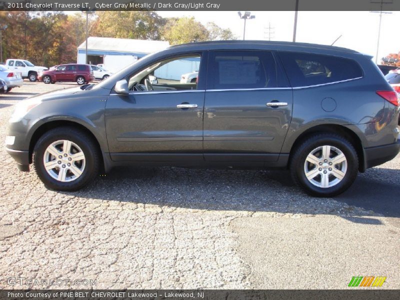 Cyber Gray Metallic / Dark Gray/Light Gray 2011 Chevrolet Traverse LT