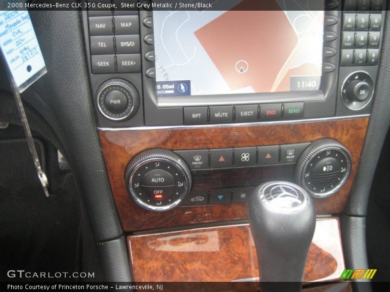 Steel Grey Metallic / Stone/Black 2008 Mercedes-Benz CLK 350 Coupe