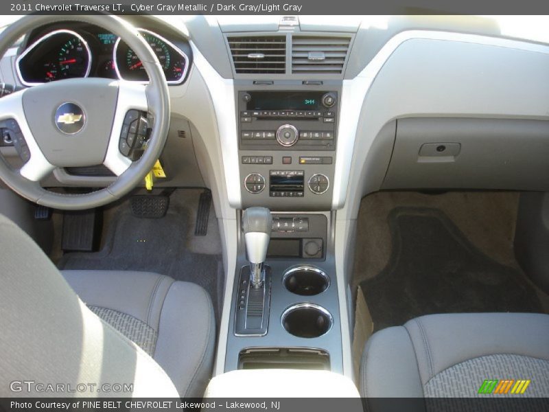 Cyber Gray Metallic / Dark Gray/Light Gray 2011 Chevrolet Traverse LT