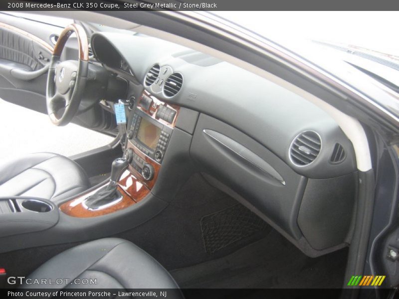 Steel Grey Metallic / Stone/Black 2008 Mercedes-Benz CLK 350 Coupe