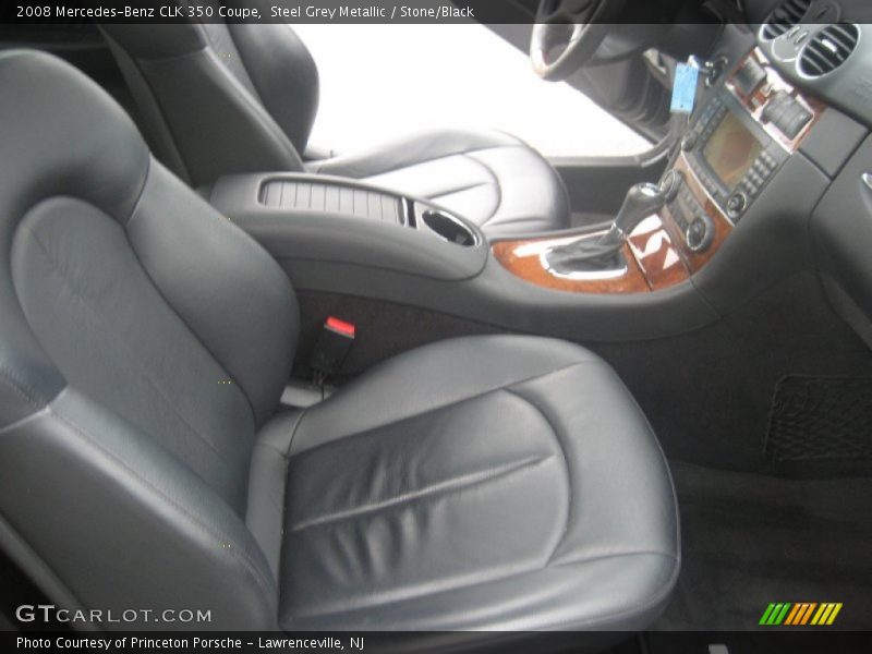 Steel Grey Metallic / Stone/Black 2008 Mercedes-Benz CLK 350 Coupe