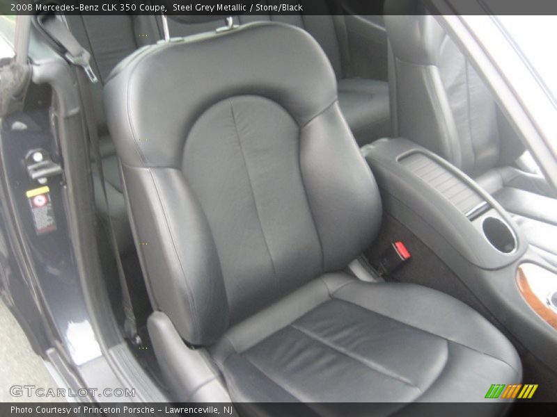 Steel Grey Metallic / Stone/Black 2008 Mercedes-Benz CLK 350 Coupe