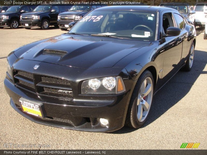 Brilliant Black Crystal Pearl / Dark Slate Gray/Light Graystone 2007 Dodge Charger SRT-8
