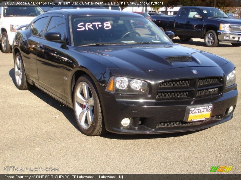 Brilliant Black Crystal Pearl / Dark Slate Gray/Light Graystone 2007 Dodge Charger SRT-8