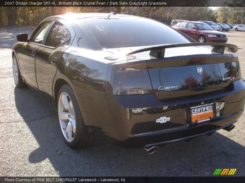 Brilliant Black Crystal Pearl / Dark Slate Gray/Light Graystone 2007 Dodge Charger SRT-8