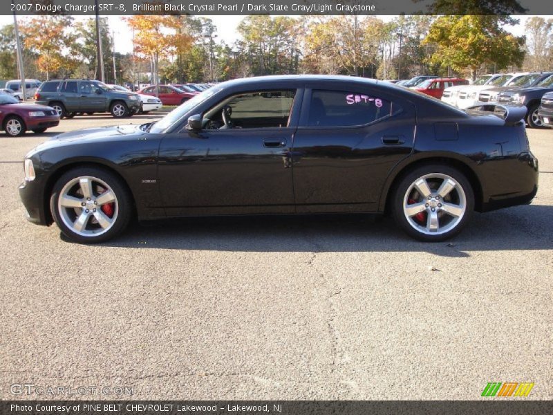 Brilliant Black Crystal Pearl / Dark Slate Gray/Light Graystone 2007 Dodge Charger SRT-8