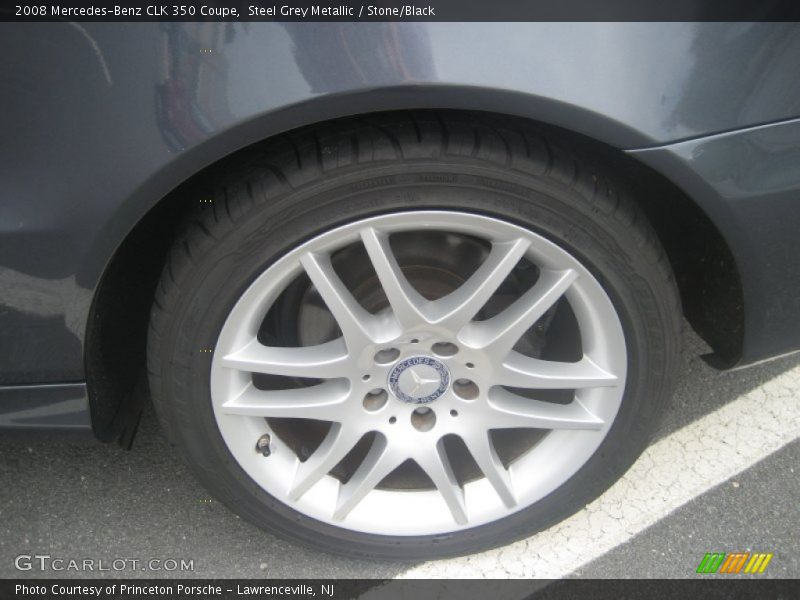 Steel Grey Metallic / Stone/Black 2008 Mercedes-Benz CLK 350 Coupe