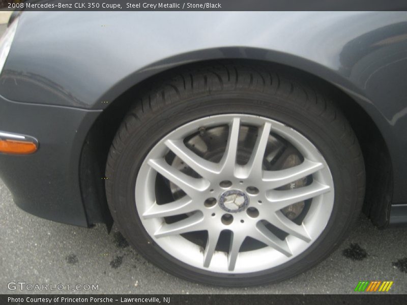 Steel Grey Metallic / Stone/Black 2008 Mercedes-Benz CLK 350 Coupe