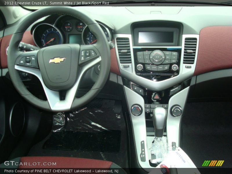 Summit White / Jet Black/Sport Red 2012 Chevrolet Cruze LT