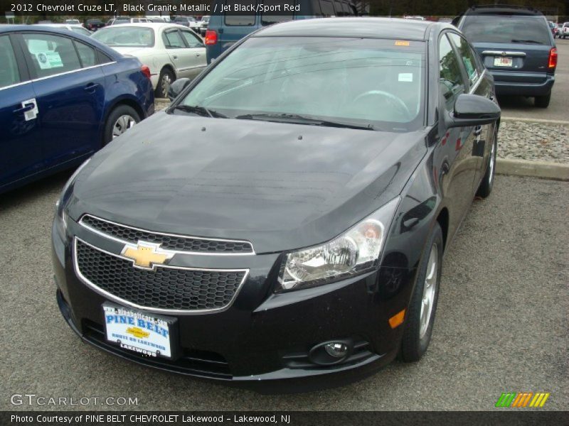Black Granite Metallic / Jet Black/Sport Red 2012 Chevrolet Cruze LT
