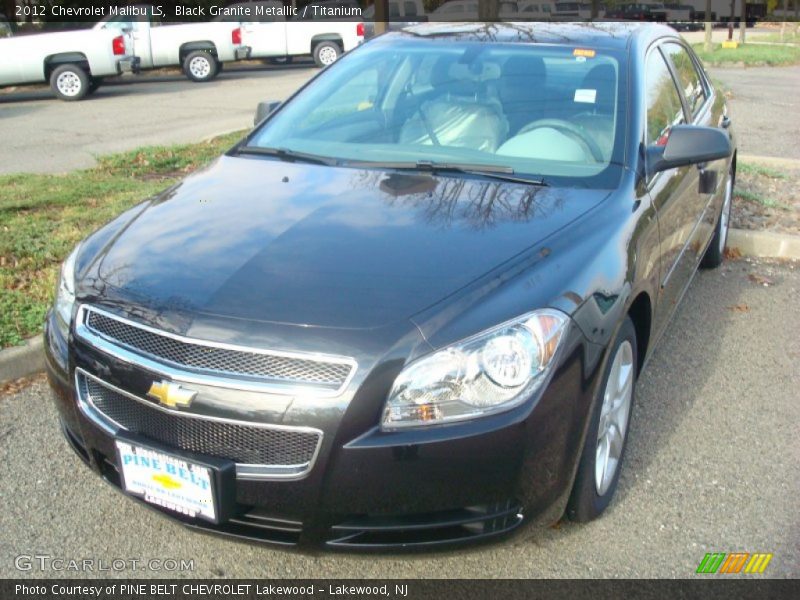 Black Granite Metallic / Titanium 2012 Chevrolet Malibu LS