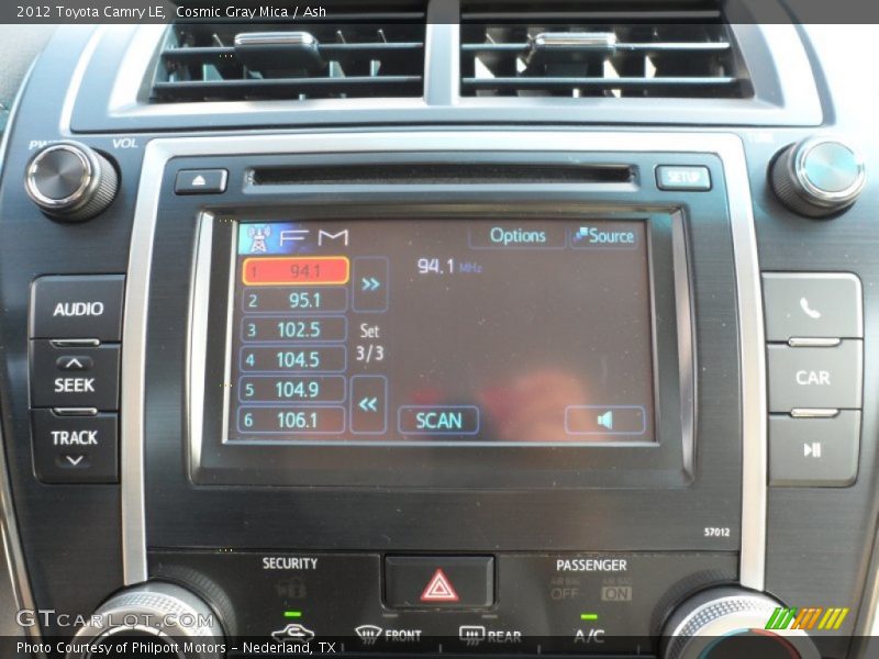 Audio System of 2012 Camry LE