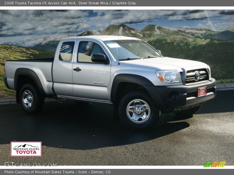Silver Streak Mica / Graphite Gray 2008 Toyota Tacoma V6 Access Cab 4x4