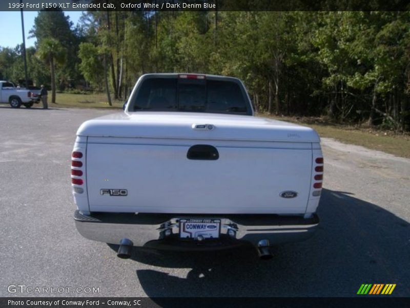 Oxford White / Dark Denim Blue 1999 Ford F150 XLT Extended Cab