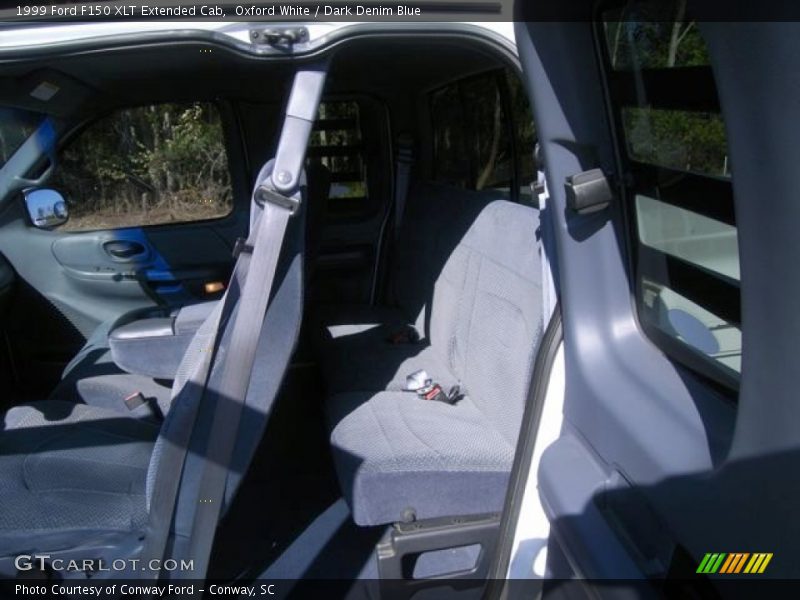 Oxford White / Dark Denim Blue 1999 Ford F150 XLT Extended Cab