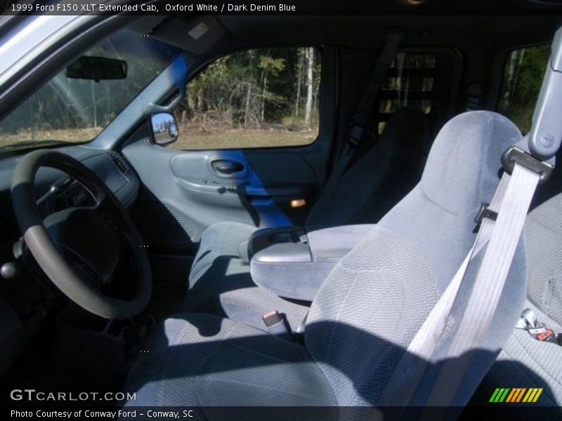 Oxford White / Dark Denim Blue 1999 Ford F150 XLT Extended Cab