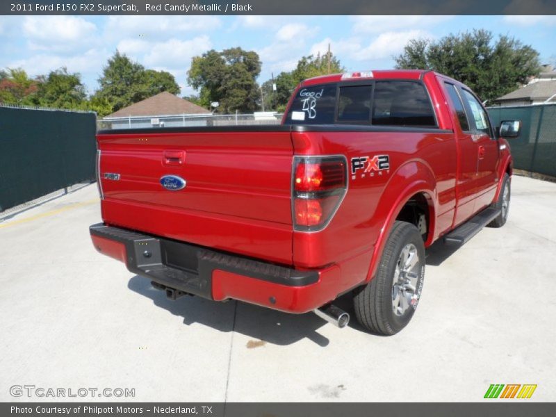 Red Candy Metallic / Black 2011 Ford F150 FX2 SuperCab