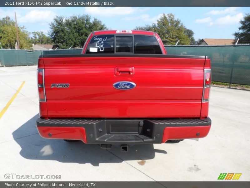 Red Candy Metallic / Black 2011 Ford F150 FX2 SuperCab