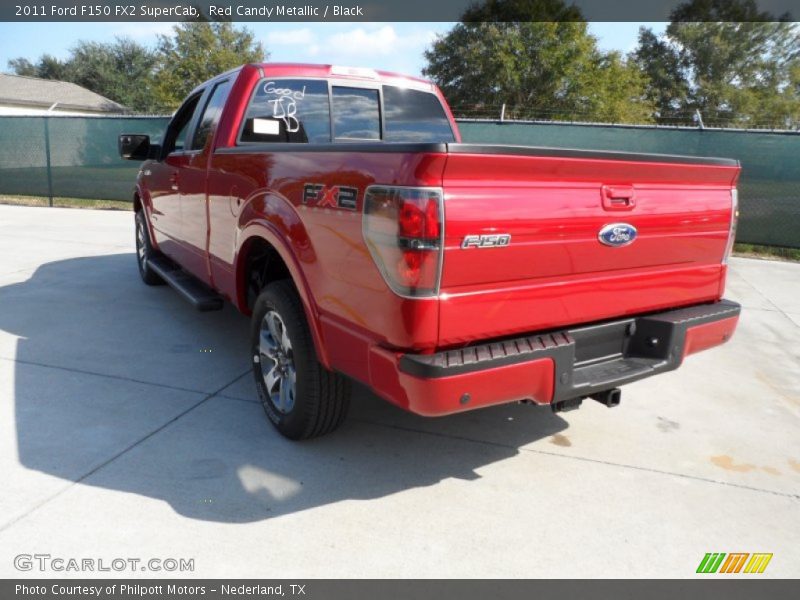 Red Candy Metallic / Black 2011 Ford F150 FX2 SuperCab