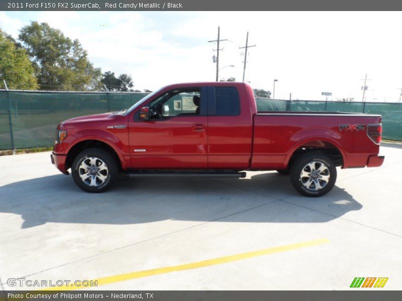 Red Candy Metallic / Black 2011 Ford F150 FX2 SuperCab