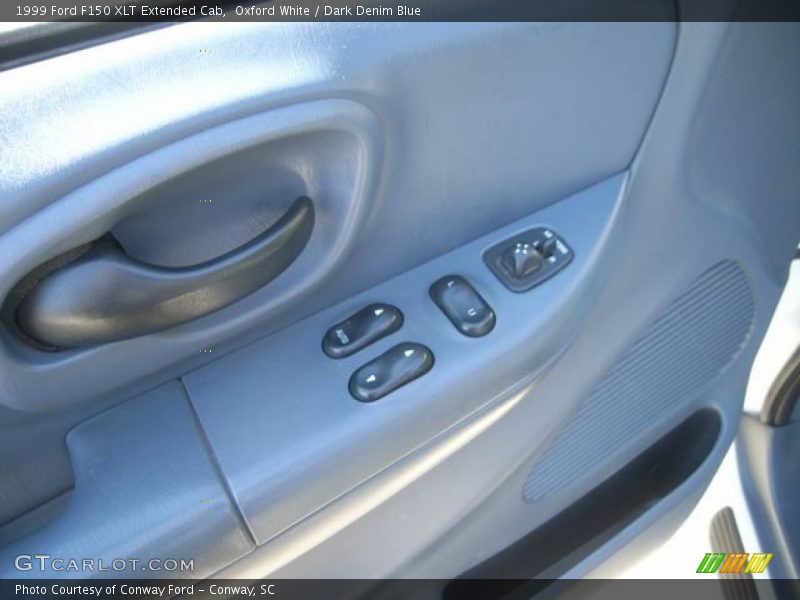 Oxford White / Dark Denim Blue 1999 Ford F150 XLT Extended Cab