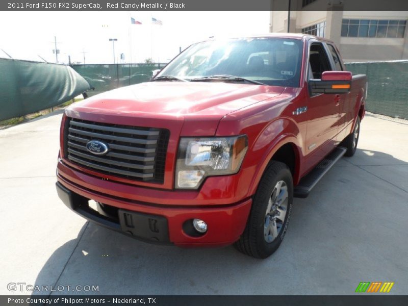 Red Candy Metallic / Black 2011 Ford F150 FX2 SuperCab