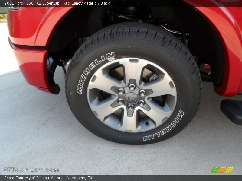 Red Candy Metallic / Black 2011 Ford F150 FX2 SuperCab