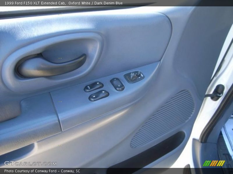 Oxford White / Dark Denim Blue 1999 Ford F150 XLT Extended Cab