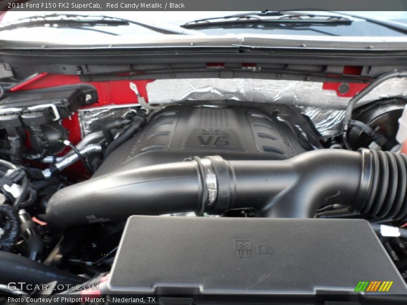 Red Candy Metallic / Black 2011 Ford F150 FX2 SuperCab