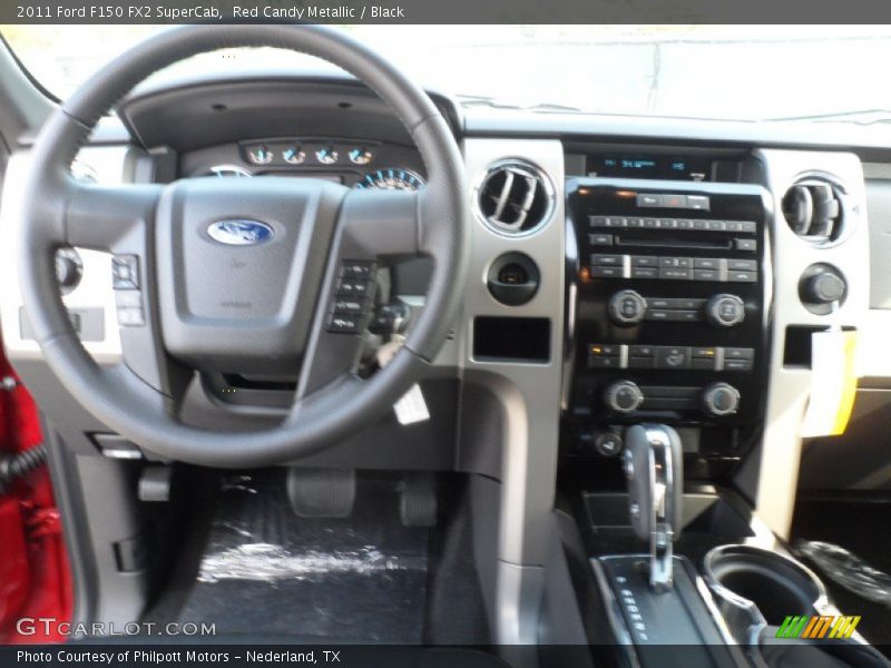 Red Candy Metallic / Black 2011 Ford F150 FX2 SuperCab